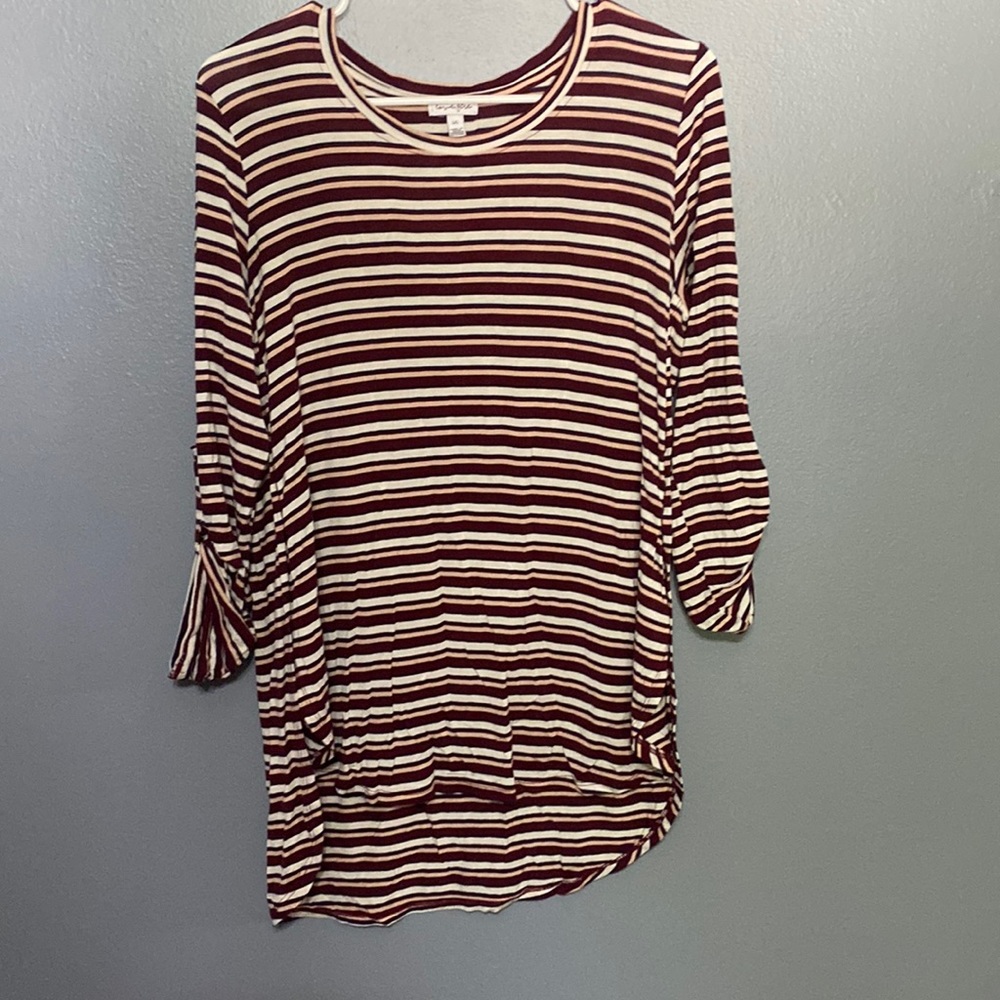 Love,Fire size large long sleeve striped shirt